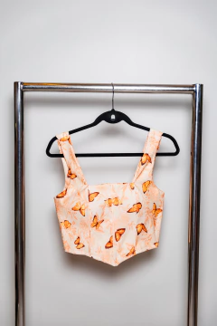 Cropped slim borboletas - loja online