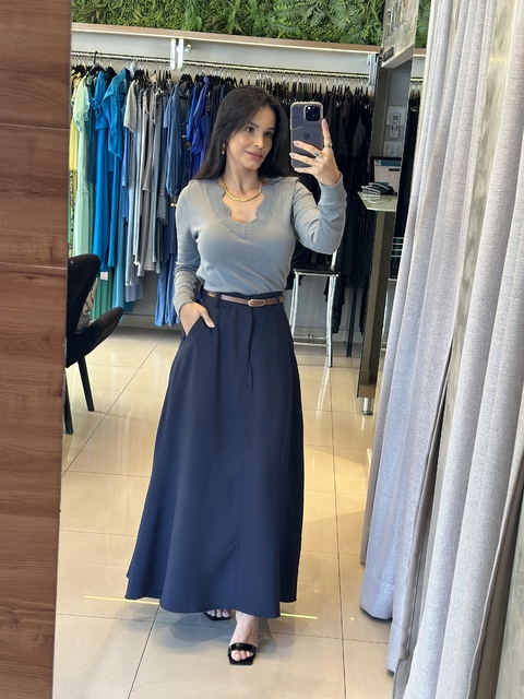 Blusa decote ondas