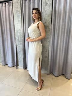 Vestido forrado detalhe gola - comprar online