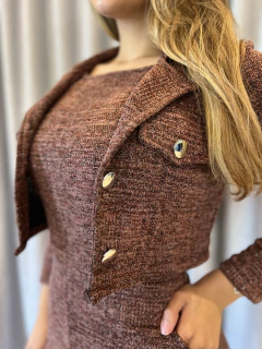 Conjunto 2 peças - Vestido midi com bolero - comprar online