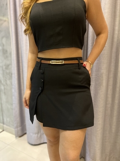 Conjunto cropped short saia na internet