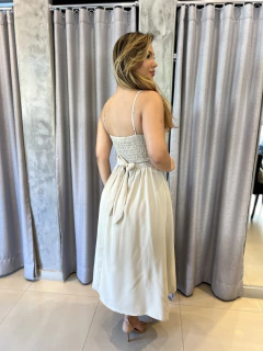 Vestido fluido crepe acetinado - comprar online