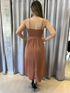 Vestido fluido crepe acetinado - comprar online