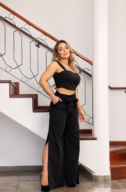 Conjunto de viscolinho preto