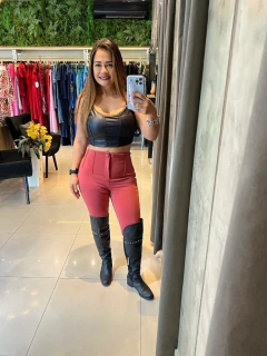 Conjunto de Calça montaria com top preto