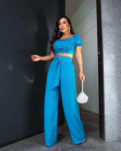 Conjunto jaciara com brilho discreto no tecido - Yamada Fashion