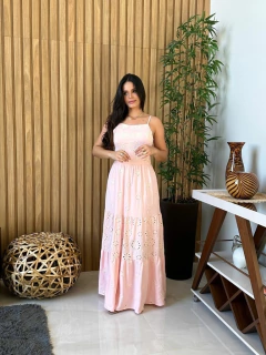 Vestido bordado em flores - comprar online