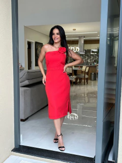 Vestido flor nula manga - loja online