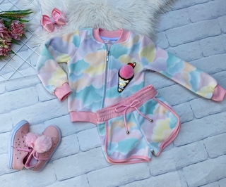 Conjunto com shorts ( no Microsoft nacional, não faz bolinha no tecido)