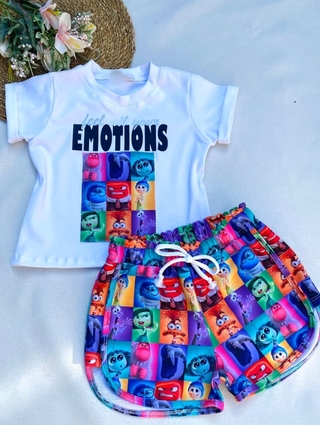 Conjunto divertidamente ( blusa cotton, shorts moletinho)