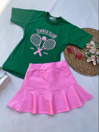 Conjunto tênis ( blusa, saia com shorts por baixo)