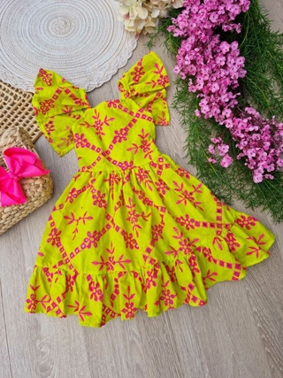 Vestido laise ( em Laíse forrado, 100% algodão)