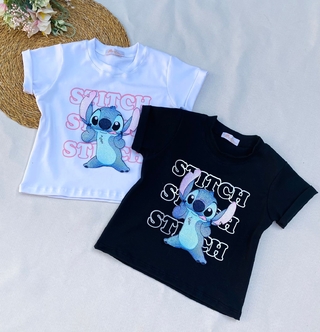 Blusa Stitch (blusinha na malha com opção de cor)