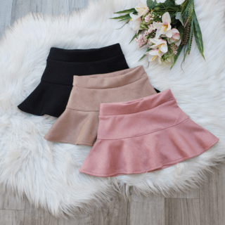 Saia Suede ( com shorts por baixo, com opções de cores)