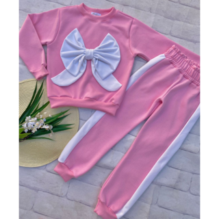 Conjunto laço ( moletom flanelado)