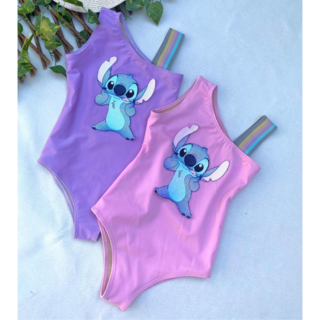 Maiô Stitch ( em Lycra forrado com aplique do Stitch)