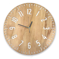 Reloj pared BERLIN madera natural - El Turistologo Home & Deco