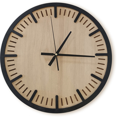 Reloj pared BERNA madera natural
