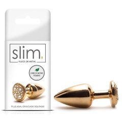 PLUG ANAL CRAVEJADO DOURADO METAL SLIM (256) na internet