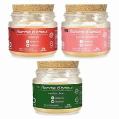 FLAMME DAMOUR VELA AROMÁTICA PARA MASSAGEM 30G SANTO (734 - 735 - 736)