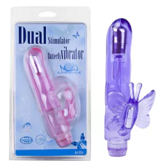 VIBRADOR COM ESTIMULADOR CLITORIANO BORBOLETA DUAL STIMULATOR (CLIQUE PARA VER VARIAÇÕES DE CORES) (47) na internet
