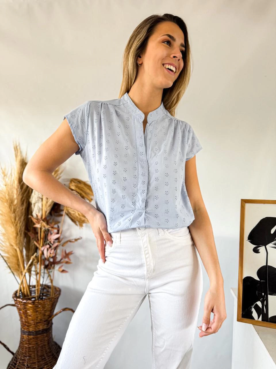 CAMISOLA MAO BRODERIE MANGA JAPONESA