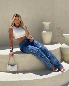 Calça Cargo Jeans Manuela - loja online