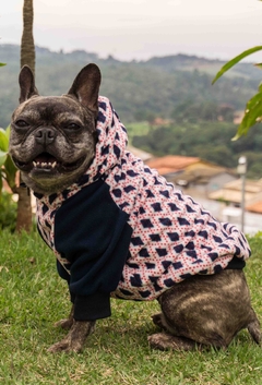 Moletom Raglan Argyle Azul - Ammolite Pet Supply