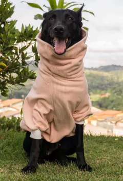 Suéter Canelado Rosa