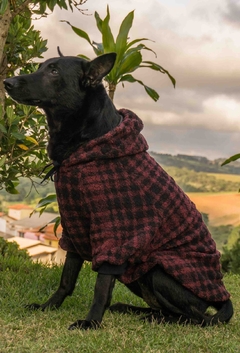 Moletom Sherpa Xadrez Vinho