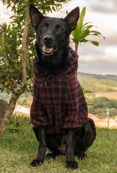Moletom Sherpa Xadrez Vinho - loja online