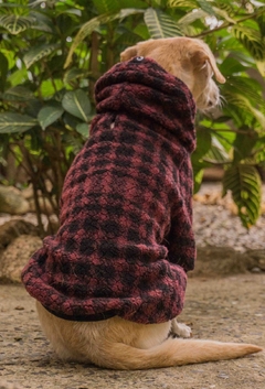Moletom Sherpa Xadrez Vinho - comprar online