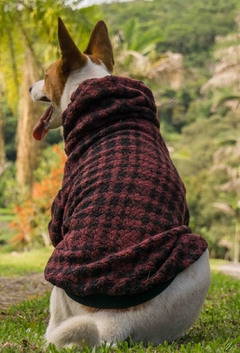 Moletom Sherpa Xadrez Vinho