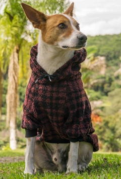Moletom Sherpa Xadrez Vinho - comprar online