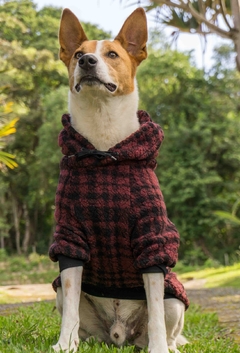 Moletom Sherpa Xadrez Vinho - loja online