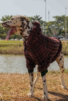 Moletom Sherpa Xadrez Vinho - loja online