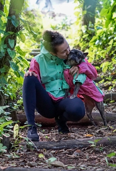 Anorak Impermeável Pinkreen Humanos - Ammolite Pet Supply
