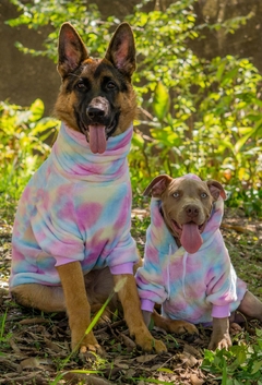 Suéter Fleece Tie Dye - Ammolite Pet Supply