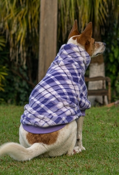 Suéter Fleece Xadrez Lavanda na internet