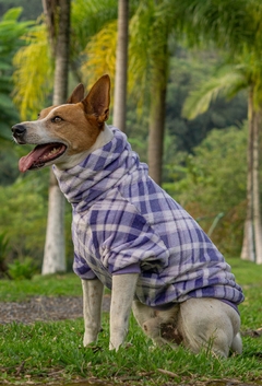 Suéter Fleece Xadrez Lavanda na internet