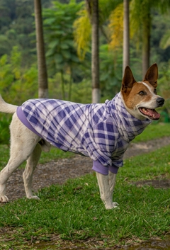 Suéter Fleece Xadrez Lavanda