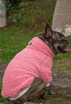 Suéter Sherpa Rosa na internet