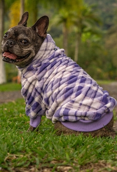 Suéter Fleece Xadrez Lavanda - loja online