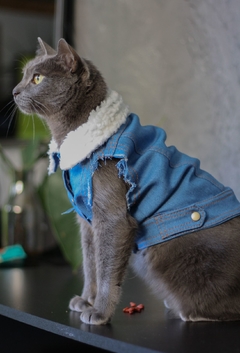Colete Jeans Furry - Ammolite Pet Supply