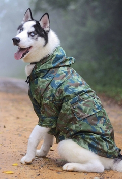 Jaqueta Corta-Vento Impermeável Camuflada - Ammolite Pet Supply