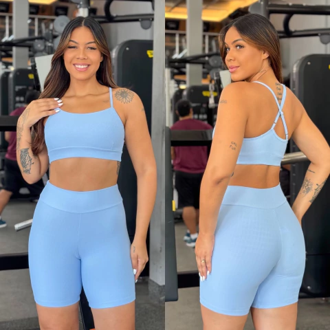 Conjunto Jacquard Ipanema Azul Bebê - comprar online