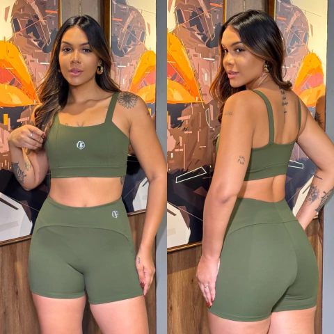 Conjunto Com Recortes Nova Foco Verde - comprar online