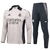 Conjunto Agasalho Treino Real Madrid 2024/2025 Off White e Chumbo Adidas Masculino