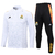 Conjunto Agasalho Treino Real Madrid 2024/2025 Branco e Preto Adidas Masculino