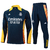 Conjunto Agasalho Treino Real Madrid 2024/2025 Azul e Amarelo Adidas Masculino